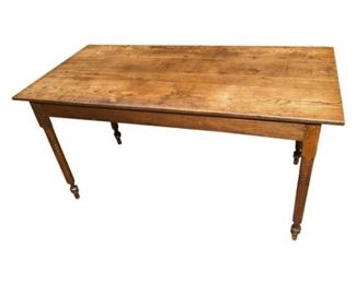 35. Large c.1880s Oak Primitive Dining Table