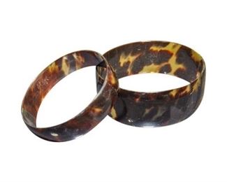 40. Two Tortoiseshell Cuff Bracelets