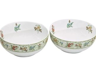 41. Pair HandPainted Portuguese Bowls Hunters Return