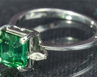 45. Tourlmaline And Diamond Ladies Ring