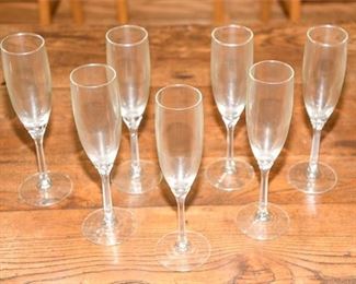 94. Seven Piece Crystal Champagne Flutes