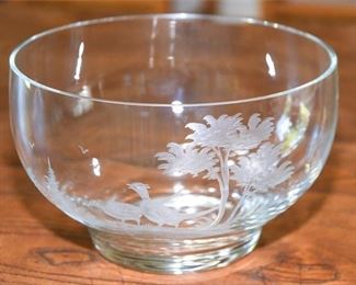 103. Queen Lace Cut Glass Center Bowl