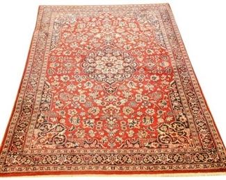 149. Large Vintage Persian Wool Six 6 Foot Area Rug