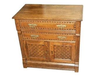 152. Antique Aesthetic Style Oak Side Dresser