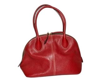 183. Womens Red Leather DOONEY BOURKE HandbagPurse