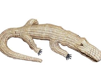 191. Basket Weave Alligator Decor Accent