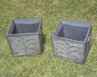 198. Square Floral Design Planter Boxes