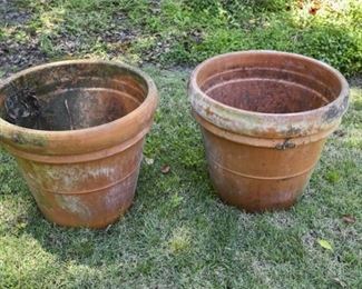 205. Large Pair Terracotta Outdoor Planters