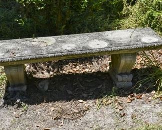208. KENNETH LYNCH Concrete Garden Bench