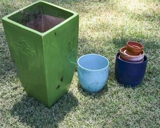 211. Lot Glazed Ceramic Planters