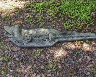 215. KENNETH LYNCH Concrete Alligator Lawn Decor