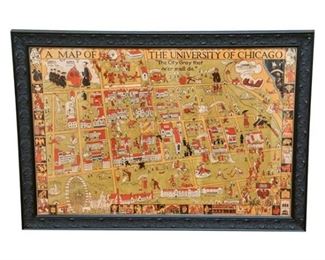 229. Framed Novelty Map Print