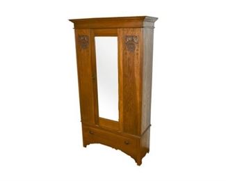 236. Single Door Art Nouveau Wardrobe Cabinet