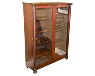 248. Vintage Mahogany Two Door Bookcase