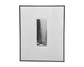 258. Illegibly Signed Etching Titled Snow Storm