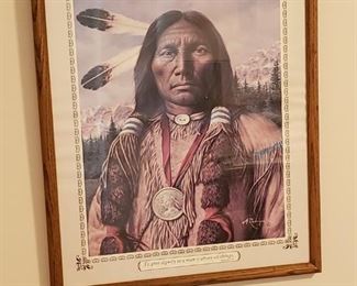 Beautiful Native American Indian print.