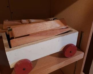 Handmade wood building block set