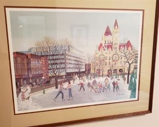 St. Paul ice skating framed print