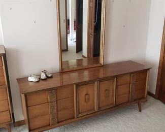 MCM dresser with mirror