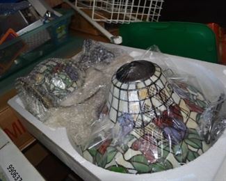 Tiffany Style Stained Glass Lamp NIB