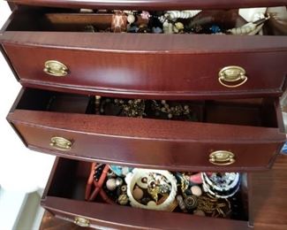 Costume jewelry; jewelry box