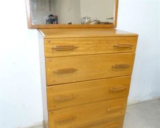 Heywood Wakefield Dresser Mirror Combo