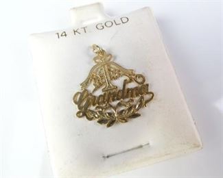 14K Grandma Pendant Necklace