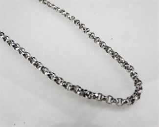 28 Sterlng Silver Rolo Cable Necklace Chain