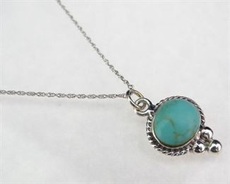 925 Sterling Silver Turquoise pendant