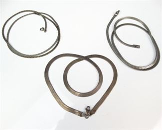 Sterling Silver Necklace Set