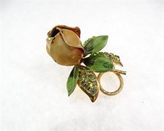 Metal Rose Brooch Pin