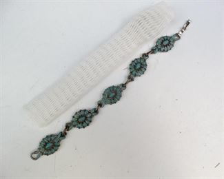 Vintage Turquoise Tennis Bracelet