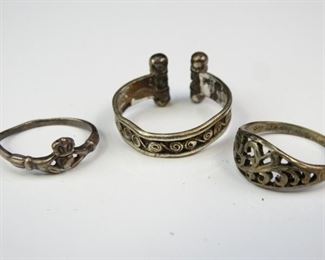 VintageAntique Sterling Knotwork Rings