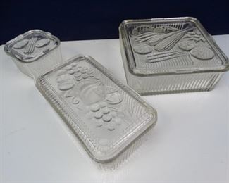 Federal Glass Vegetables Refrigerator Dishes