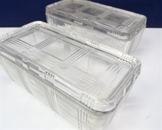 Vintage Pressed Glass Food Dishes