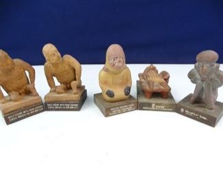 1960s Schering Pharmaceuticals PreColumbian Medical Statues Set