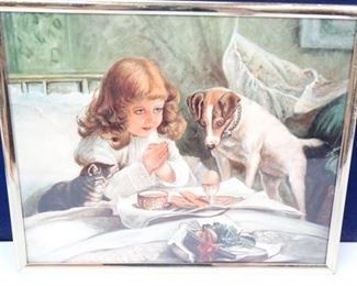 Vintage Child in Prayer Print