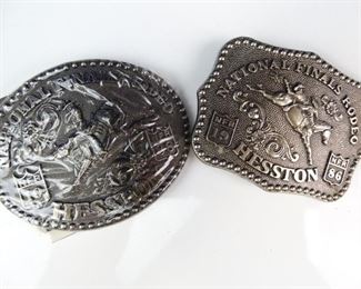 Vintage 1988 National Finals Rodeo Participant Belt Buckle