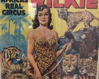 Vintage Movie poster, Tarzana and her mixed group of wild animals.