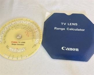 Canon TV Lens Range Calculator. 