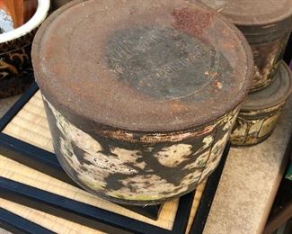 Old tins. Farm items 