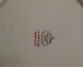 marking on dinnerware