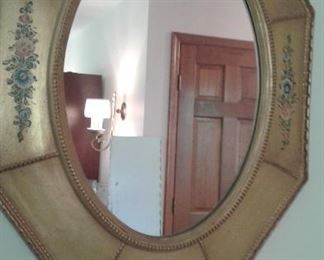 Mirror with 3 D hand painted frame