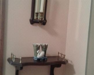 Petite little wall sconce and shelf