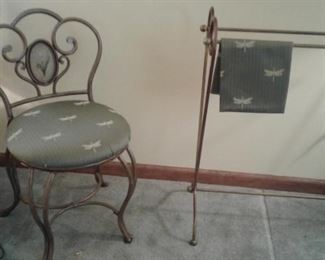 Dragonfly chair! Quilt rack