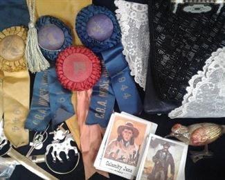 WOW! 1944 CBA Horse Show Ribbons! Other fun collectibles. Local history and ephemera throughout the sale