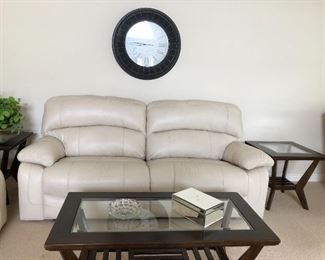 Like New 2 electric recliner sofa. With lovely accent tables.Tables sold!!