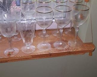 Etched Crystal Glasses