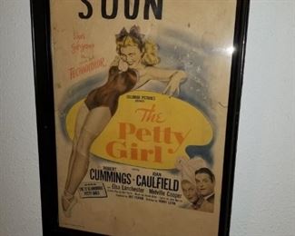 Movie poster for the Petty Girl, numbered