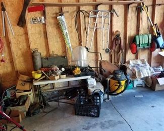 garage, some tools